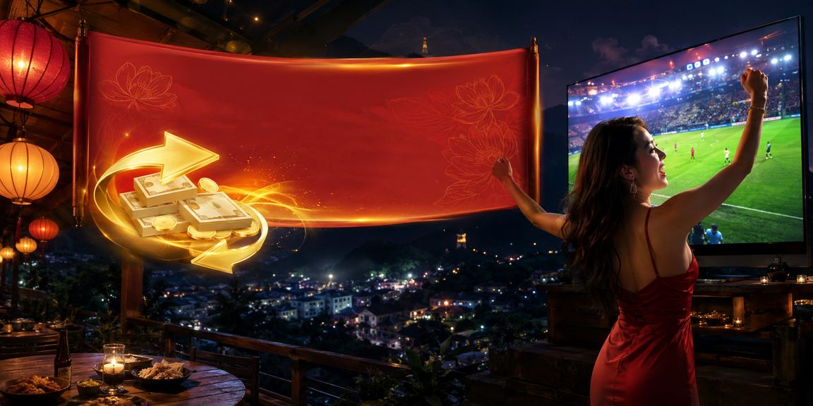 Không khí casino Việt Nam với bàn cược và ánh đèn lung linh trong đêm